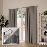 Single Curtain Rods | color: Matte-Nickel | size: 30-84" (76-213cm) | diameter: 3/4" (1.9 cm)
