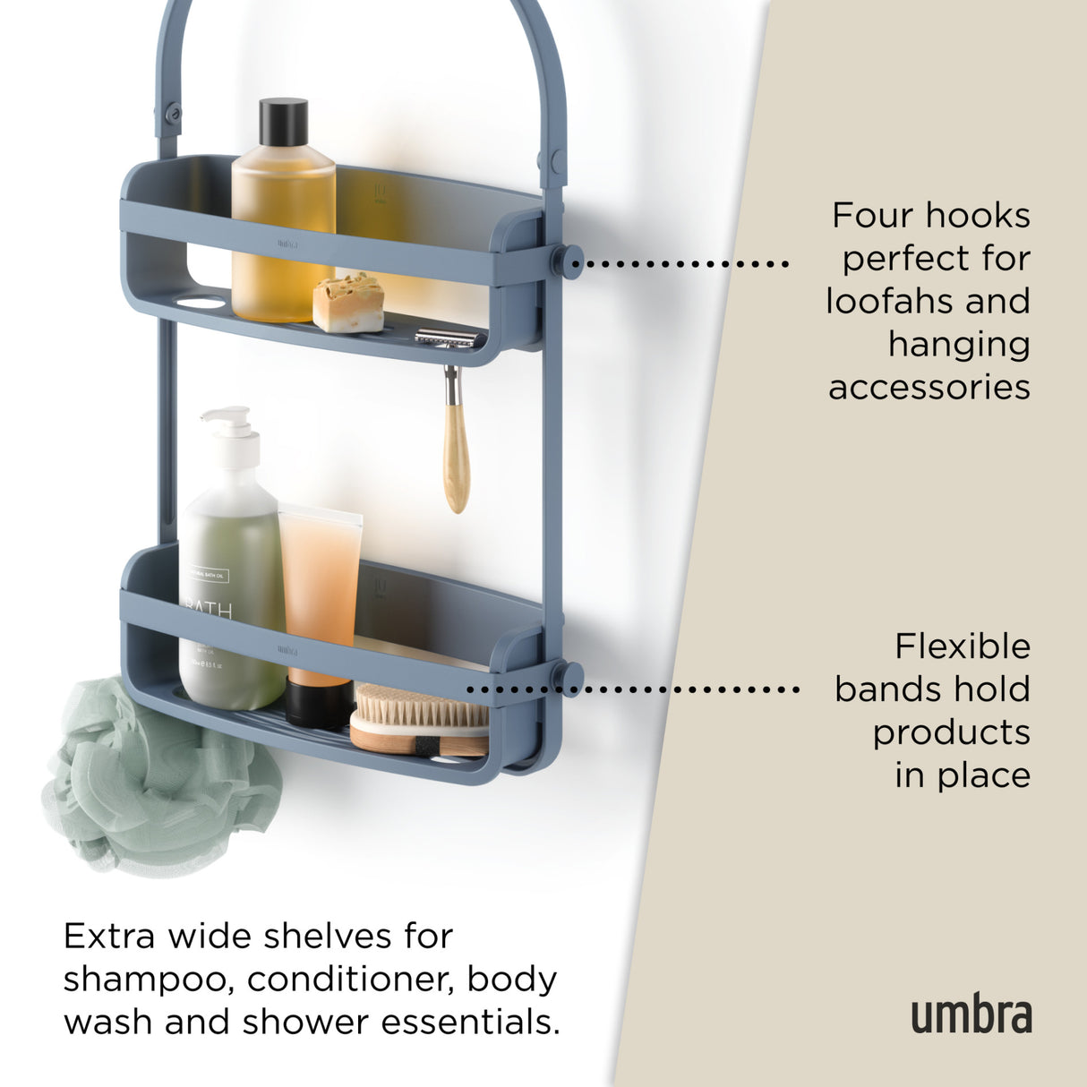 Shower Caddy | color: Slate Blue