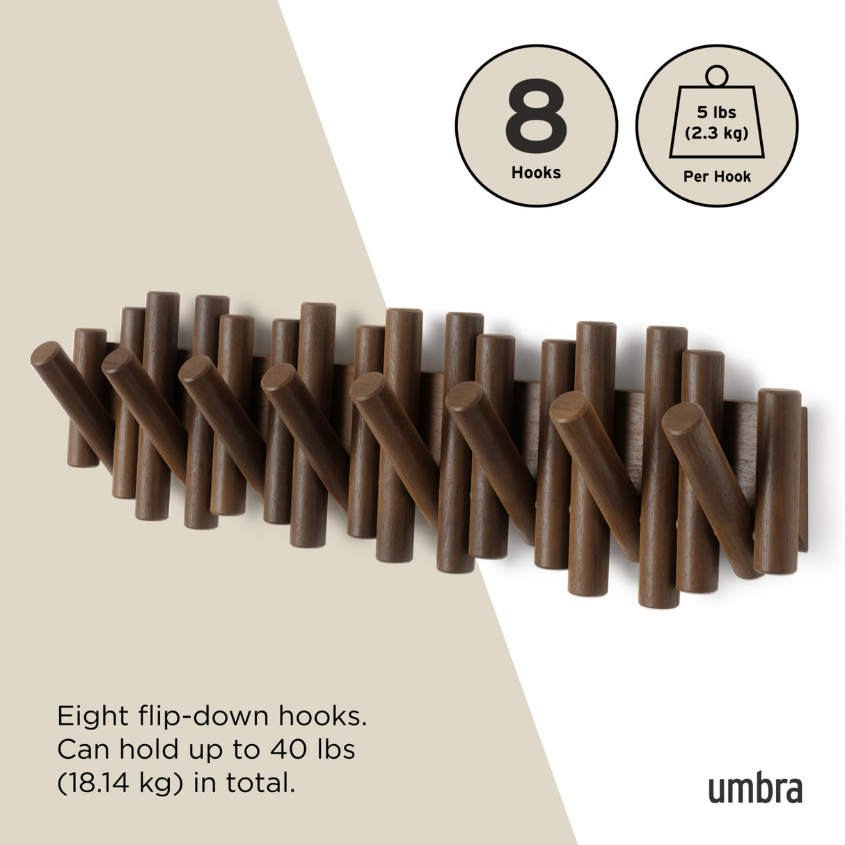 Wall Hooks | color: Aged-Walnut