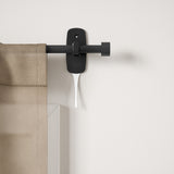 Single Curtain Rods | color: Matte-Black | size: 28-48" (72-122cm approx) | diameter: 5/8" (1.6cm approx)