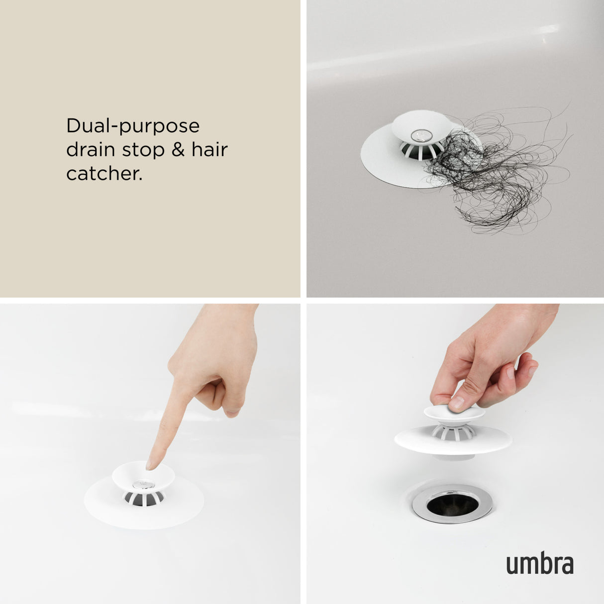 Drain Stop & Hair Catcher | color: White