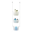 Shower Caddy | color: White-Nickel | size: 3-Baskets