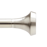 Single Curtain Rods | color: Nickel-Steel | size: 36-72" (91-183 cm) | diameter: 1" (2.5 cm)