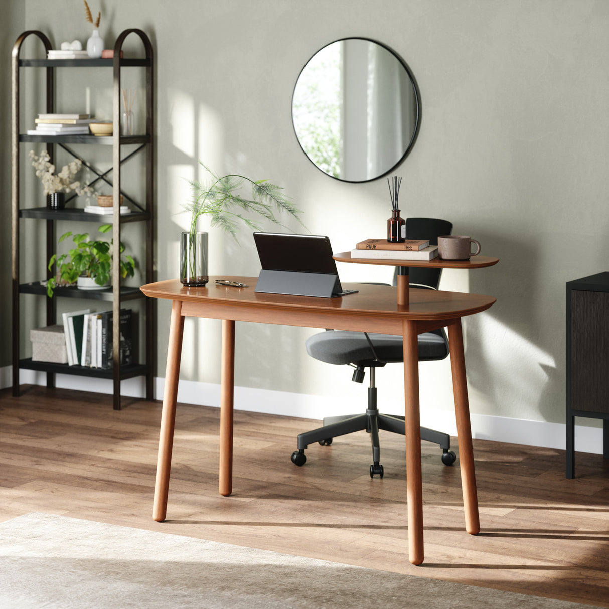 Desk | color: Light Walnut | Hover