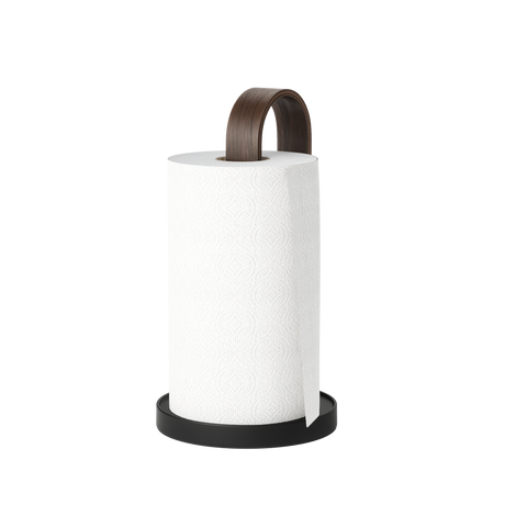 Paper Towel Holders | color: Black/Walnut