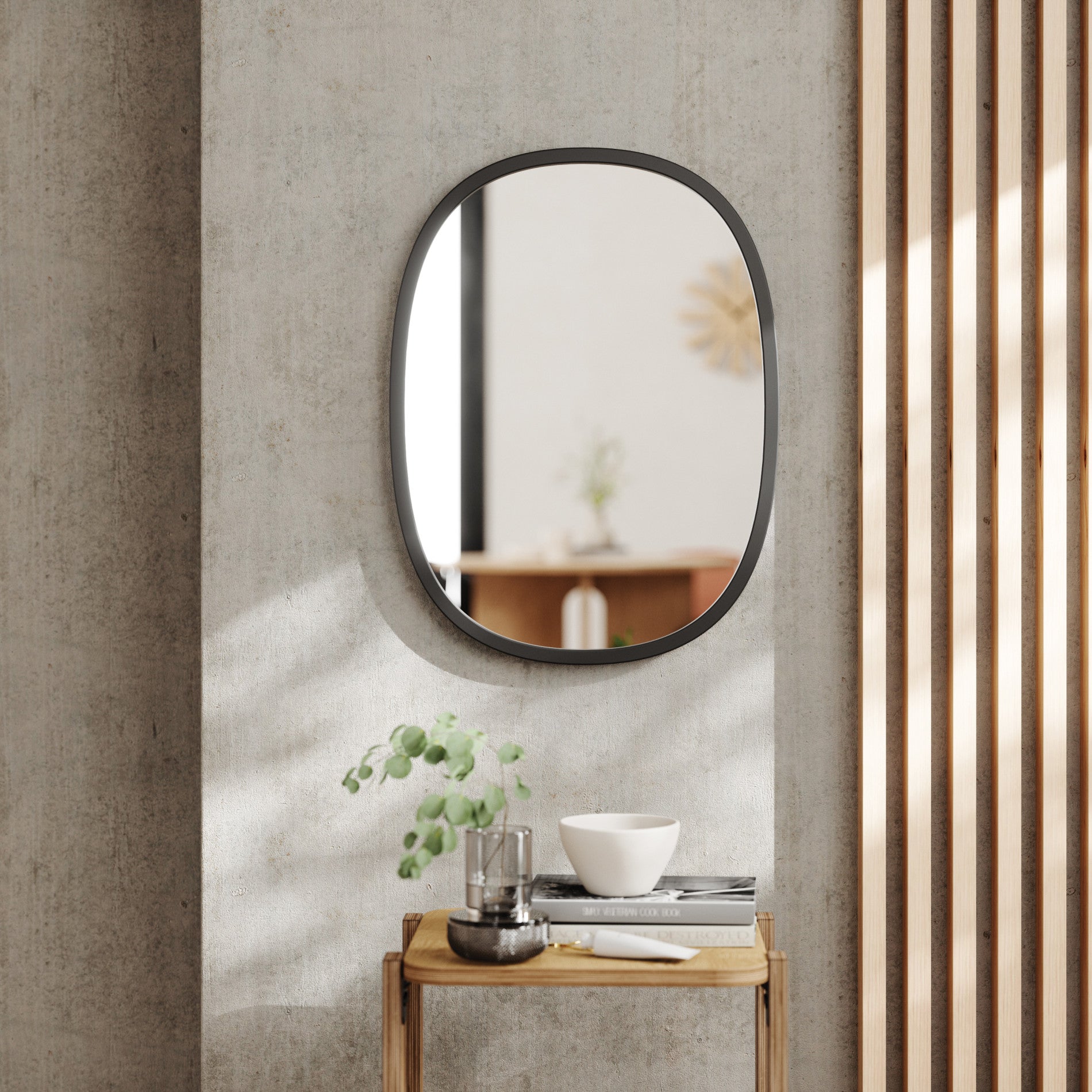 Umbra Hubba Oval Wall Mirror 61 x 91 cm Brass | Design Is This