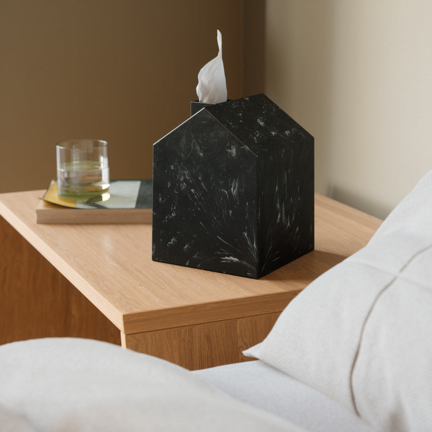 Tissue Box Cover & Trays | color: Ocean Black