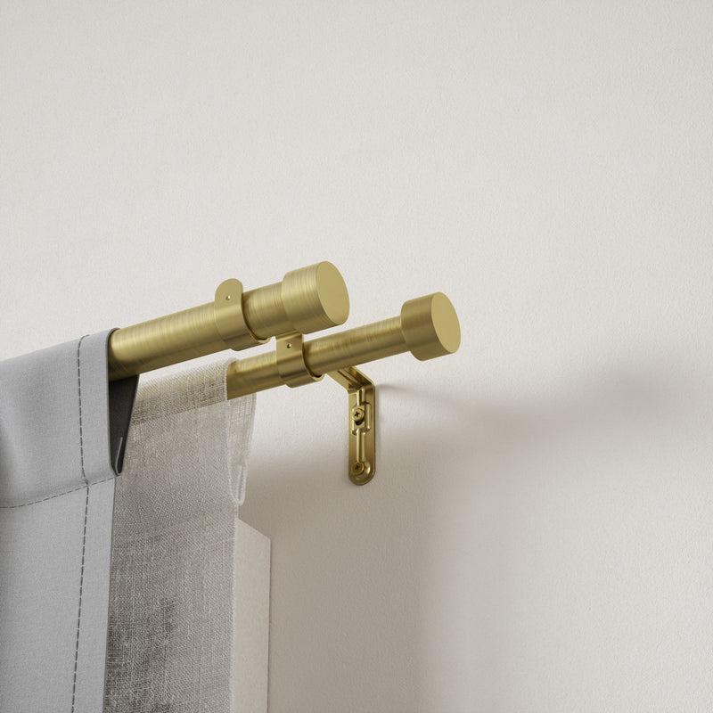 Double Curtain Rods | color: Brass | size: 36-66