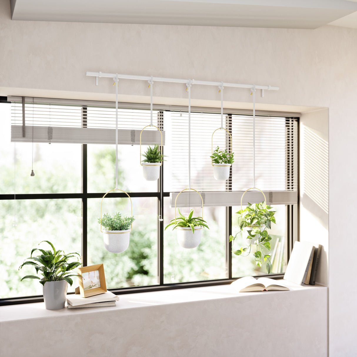 US Window and Floor - Persiana sin cuerda para montaje interior de 2  pulgadas