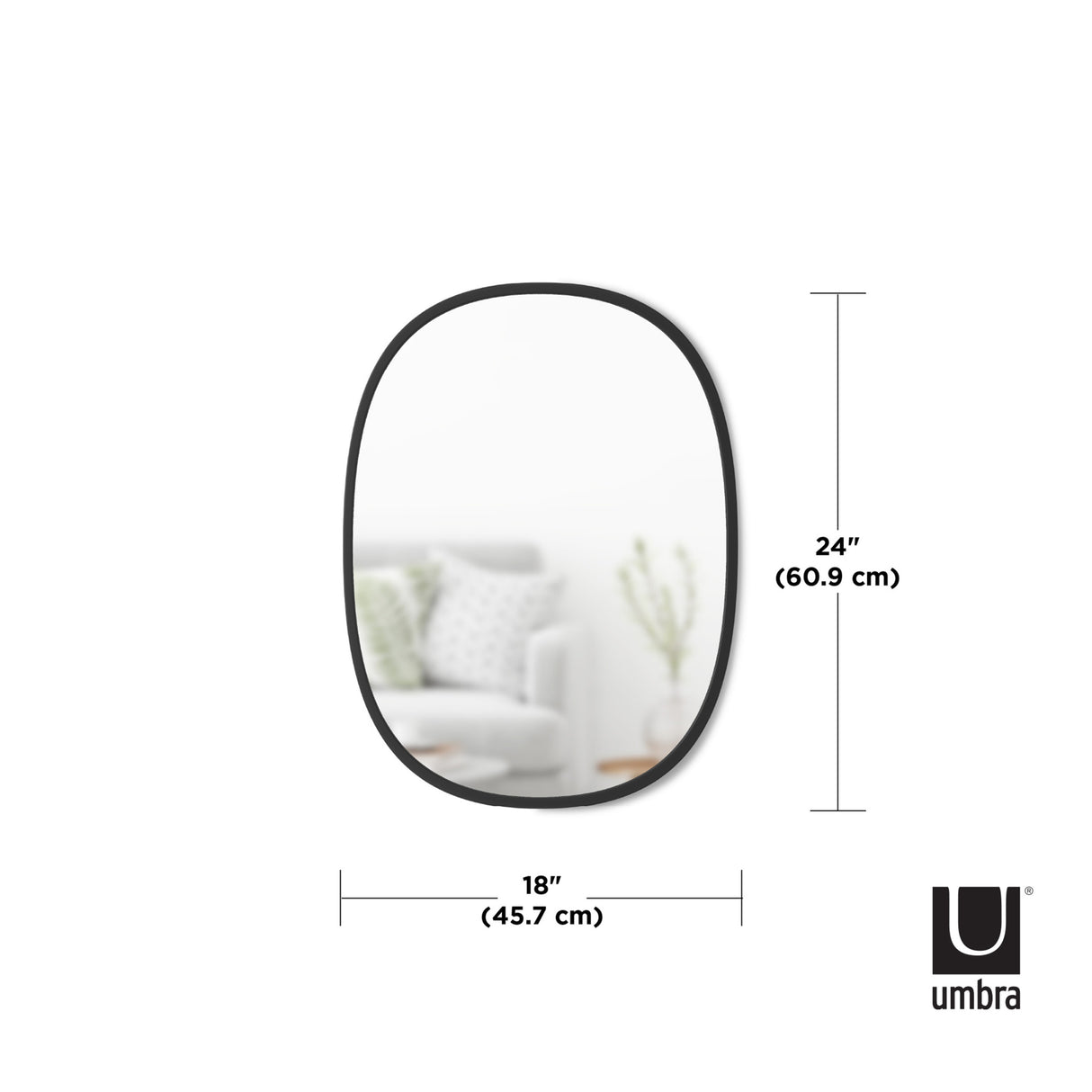 Wall Mirrors | color: Black | size: 18x24" (46x61 cm)